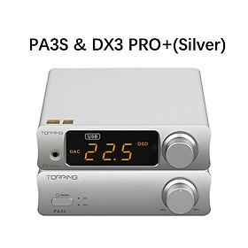 Bộ khuếch đại tai nghe TOPPING DX3 PRO DAC và bộ khuếch đại công suất TOPPING PA3s Màu kết hợp: DX3 PRO-PA3S Bạc