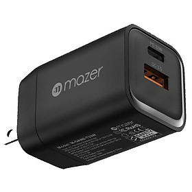 Mua Củ sạc dành cho Mazer SuperMINI 20W/33W US Foldable Wall Charger  sạc từ 0-50% trong 25 phút với cổng sạc USB-C Hàng Chính Hãng