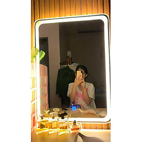 Mua Gương led cảm ứng treo tường  gương nhà tắm phòng tắm  gương đèn led cách viền kích thước 40x60cm