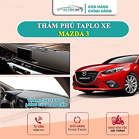 Thảm taplo MAZDA 3 bằng lông Cừu 3 lớp hoặc Da Cacbon