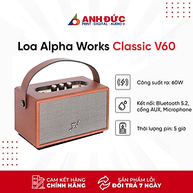 Mua (Xả Kho) Loa Bluetooth Alpha Works Classic V60 (Pin 5h  Công suất 60W) - Hàng Chính Hãng