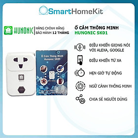 Ổ cắm Wifi thông minh Hunonic SK01, Hẹn giờ tự động, điều khiển bằng app - Hàng Chính Hãng