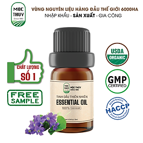 Tinh Dầu Hoa Violet Nguyên Chất Hữu Cơ MỘC THỦY 100ML - White Tea Essential Oil - Khử Mùi Xông Thơm Phòng, Thư Giãn - Đạt chuẩn chất lượng kiểm định