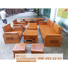 Bộ bàn ghế sofa chứng đối gỗ gõ đỏ