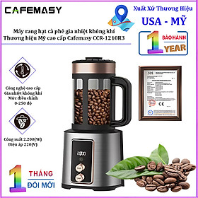 Mua Máy rang hạt cà phê công nghệ gia nhiệt không khí  dòng máy chuyên nghiệp. Thương hiệu Mỹ cao cấp Cafemasy CCR-1210R3. HÀNG CHÍNH HÃNG