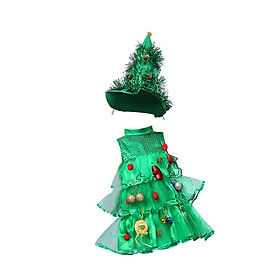 Girls Christmas Tree Costume Clothes Cute Accessories Gifts Cosplay Photo Props for Role Play Masquerade Dress up Theme Party