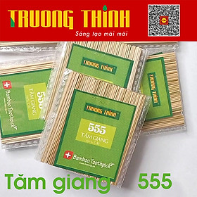 Tăm Xỉa Răng 555 Cật Cây Giang 100% Dẻo Dai Chất Lượng Tiết Kiệm  Gía Siêu Rẻ Thương Hiệu Trường Thịnh - Bịch 30 gói.