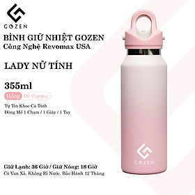 Mua Bình giữ nhiệt mini GOZEN LADY nữ tính công nghệ REVOMAX USA  bình nước giữ nhiệt Gozen  giữ lạnh 36h  giữ nóng 18h lõi thép inox 316-304. Bình giữ nhiệt mini nữ tính Gozen. Chuẩn cá tính - Đậm chất tôi.