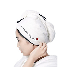 Khăn Quấn Đầu, Khăn Lau Tóc Cotton Siêu Thấm