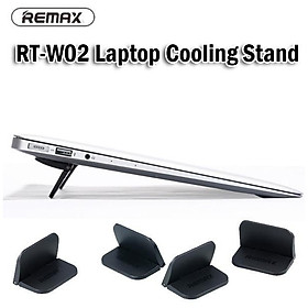 Mua Đế tản nhiệt laptop remax Rt W02 - giá đỡ kê cao cho máy tính macbook ( bộ 2 cái) - hàng chính hãng