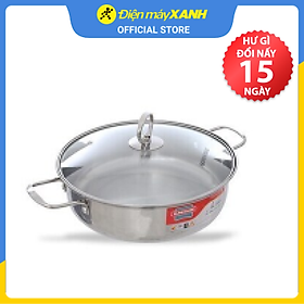 Mua Nồi lẩu inox nắp kính 24 cm Sunhouse SHL24 - Hàng chính hãng