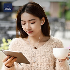 Mua Tai nghe WiWu Earbuds 302 Popup Dành Cho Các Dòng Máy Kết Nối Bằng Dây Chân Lighning  Đàm Thoại Dễ Dàng - Hàng Chính Hãng