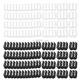 16 Cái/bộ Cáp PP Lược/Kẹp/Kẹp/Bộ sắp xếp/Tủ quần áo cho Cáp nguồn PC 2.5-3.2mm Dây 4/6/24 Pin Trình quản lý cáp máy tính Màu: Trắng