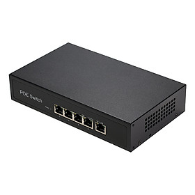 Công Tắc Đầu Vào PoE Cấp Nguồn Qua Ethernet IEEE 802.3af Cho Máy Ảnh AP VoIP Nguồn Tích Hợp Sẵn Ổ Cắm EU (1 + 4 Cổng 10 / 100Mbps)