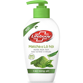 Nước Rửa Tay Diệt Khuẩn Cân Bằng pH Lifebuoy Matcha Và Nha Đam (180g)