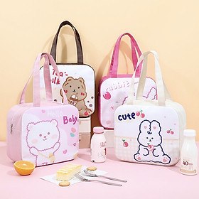 Mua Túi Đựng Hộp Cơm Giữ Nhiệt Quai Xách Cute - Hàng Chính Hãng