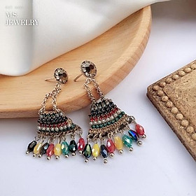 Khuyên Tai Bạc S925 Chế Tác Thủ Công Ms Jewelry Phong Cách Cổ Điển Vintage Hàn Quốc