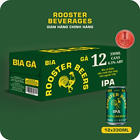 Bia thủ công | Rooster Beers IPA (Bia Gà IPA) Thùng 12 Lon x 330ml