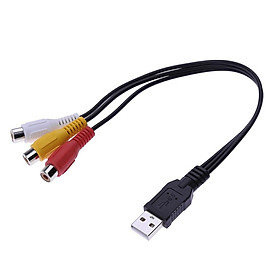 Mua SOAIY Cáp Chuyển Đổi USB Sang 3 RCA Dùng Cho TV HDTV Dài 0 3m - Hàng Nhập Khẩu