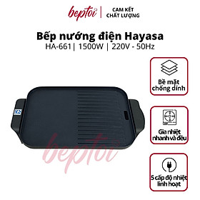 Bếp nướng điện không khói Hayasa, bếp nướng đa năng công suất 1500W HA-661 - Hàng chính hãng