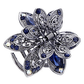 2-3pack Rhinestone Flower Large Hair Claw Clip Hair Accessories for Women Dark