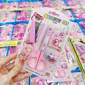 Bộ dụng cụ học tập 5 món gấu dâu