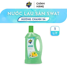 Nước Lau Sàn SWAT Hương Chanh Sả Chai 1L Tiện Lợi