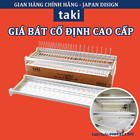 Giá Bát Cố Định TAKI Khung Nhôm 2,3 Tầng INOX Không Gỉ 304 Cao Cấp - Bảo Hành Vĩnh Viễn - Có Thợ Lắp