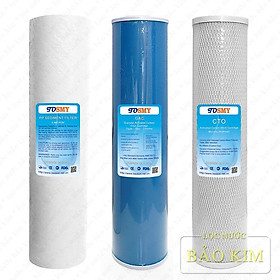 Mua Bộ 3 lõi lọc BIGBLUE dùng cho cốc lọc béo 20 inch (PP  UDF  CTO) + Hàng chính hãng