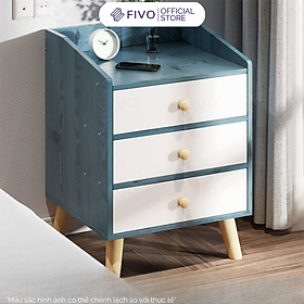 Tủ Kệ Để Đầu Giường 3 Ngăn FIVO Mã FT33 Tiện Lợi Cho Phòng Ngủ, Phù Hợp Cho Mọi Kiểu Nhà, Gỗ MDF Phủ Melamine Chống Trầy Xước Và Chống Nước Bề Mặt