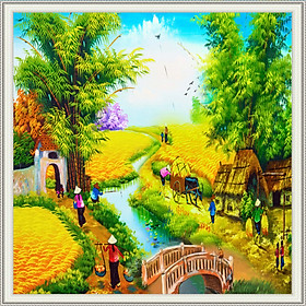 TRANH MÃ ĐÁO THNAHF CÔNG GỖ CÓ KHUNG VIỀN SANG TRỌNG 80X120