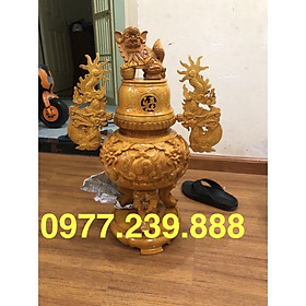 Mua đỉnh gỗ mít ta cao 50cm