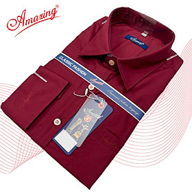 Áo sơ mi nam tay dài màu kem Amazing, vải CVC 6535 hút mồ hôi tốt, form regular, có big size 100kg - Đô-3131 - L 69-78kg
