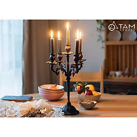 Mua Chân nến cổ điển hoàng gia 5 ngọn cắm nến cây taper H-CHN-16