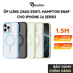 Ốp lưng ZAGG chống sốc bảo vệ dành cho iPhone 16/ 16 Plus/ 16 Pro/ 16 ProMax - Hàng chính hãng - Hampton Snap - Light Green - 16 