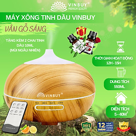 Mua Máy khuếch tán tinh dầu VINBUY bí ngô  máy xông tinh dầu phun sương tạo ẩm  máy xông tinh dầu phòng ngủ  spa  tự động  dung tích lớn led 07 màu - Hàng chính hãng