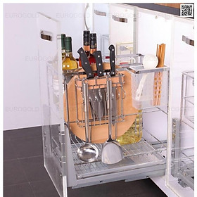 Mua Eurogold . Giá dao thớt inox nan vuông  ray giảm chấn  inox mờ thương hiệu Đức