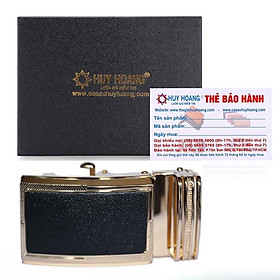 Đầu khóa da bò Huy Hoàng 3,5P đầu vàng màu đen HT9113