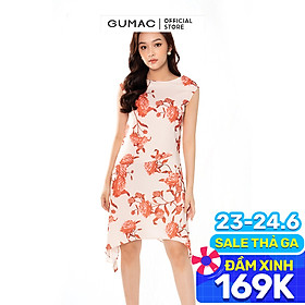 Đầm dáng suông nữ kiểu sa vạt sườn sang trọng GUMAC DB4202