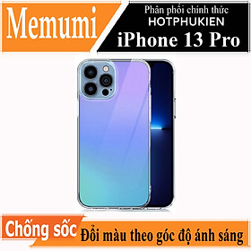 Ốp lưng chống sốc đổi màu cho iPhone 13 Pro hiệu Memumi Rainbow Iridescent Case thiết kế mặt lưng đổi màu theo góc nhìn, chống sốc cực tốt, chất liệu cao cấp - hàng nhập khẩu