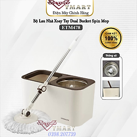 Mua Bộ Lau Nhà Xoay Tay Lock&Lock Dual Bucket Spin Mop  ETM478 ( thùng giặt   cây   2 bông lau)