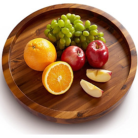 Mua Khay gỗ xoay decor đựng thức ăn  đồ dùng nhà bếp