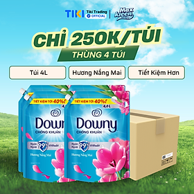 [Thùng 4 Túi] Nước Xả Vải DOWNY Hương Nước Hoa Cao Cấp/ Chống Khuẩn  Túi 4L