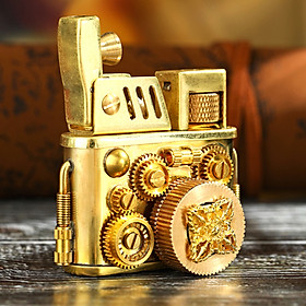 Mua Vỏ Hột Quẹt Bật Lửa Zorro DC540-1 Thiết Kế Độc Lạ Với Hoa Văn Nổi Phía Trước Màu Vàng - Dùng Xăng Đá Cao Cấp