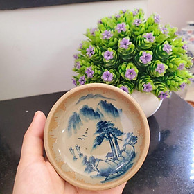 Mua chén chủ vẽ tay dòng chén tròn chân cao T