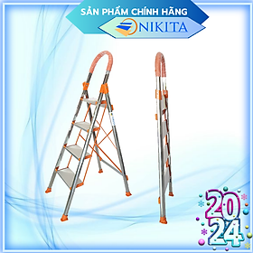 Thang nhôm tay vịn khung INOX Nikita NKT-IN04