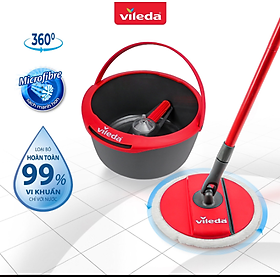 Mua Cây lau nhà VILEDA Spin and Clean đầu lau đĩa tròn  kèm xô giặt xoay 360