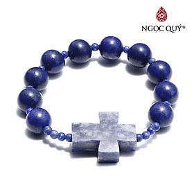 Vòng chuỗi mân côi đá lapis lazuli 10mm mệnh thủy, mộc - Ngọc Quý Gemstones