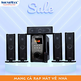 Loa Nghe Nhạc, Xem Phim 5.1 SoundMax B-70 Hỗ Trợ Giải Mã Chuẩn Âm Thanh DTS Và Dolby Digital, Âm Thanh Vòm Như Rạp Hát Tại Gia | SoundMax B70 5.1 Surround Speakers Support DTS And Dolby Digital Decoding - Hàng Chính Hãng