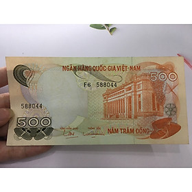 Mua 500 đồng hoa văn màu cam  TIỀN SÁNG ĐẸP NHƯ HÌNH  sưu tầm tiền cổ Việt Nam  tặng phơi nylon bảo vệ tiền